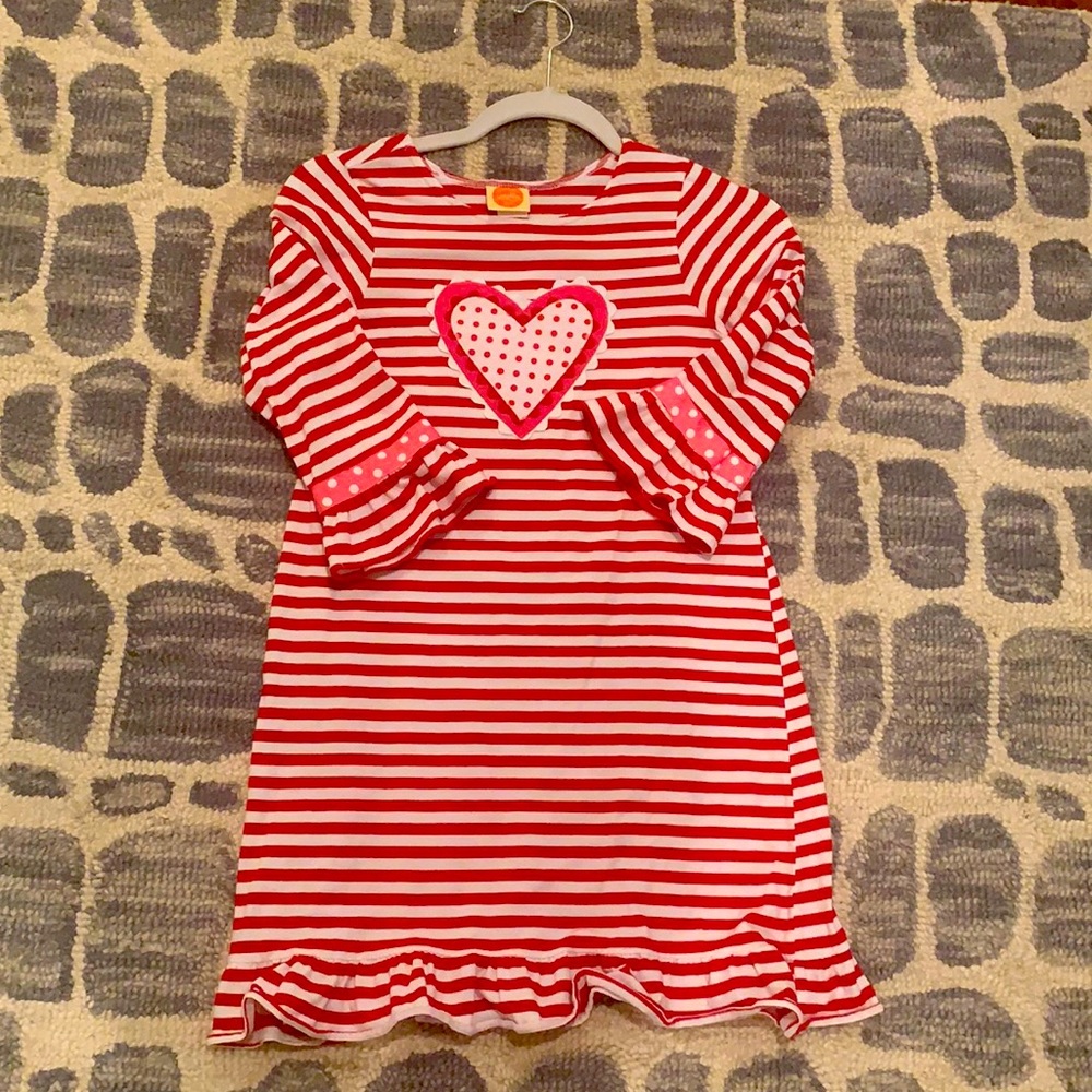 Red and white dress